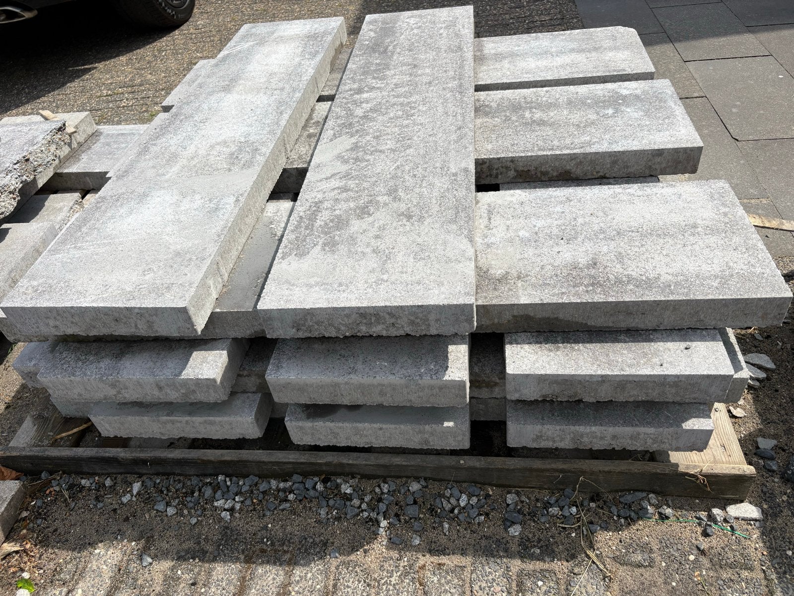 Betonnen terrastegels grijs NIEUW, Tuin en Terras, Ophalen, Gebruikt, 10 m² of meer, Beton