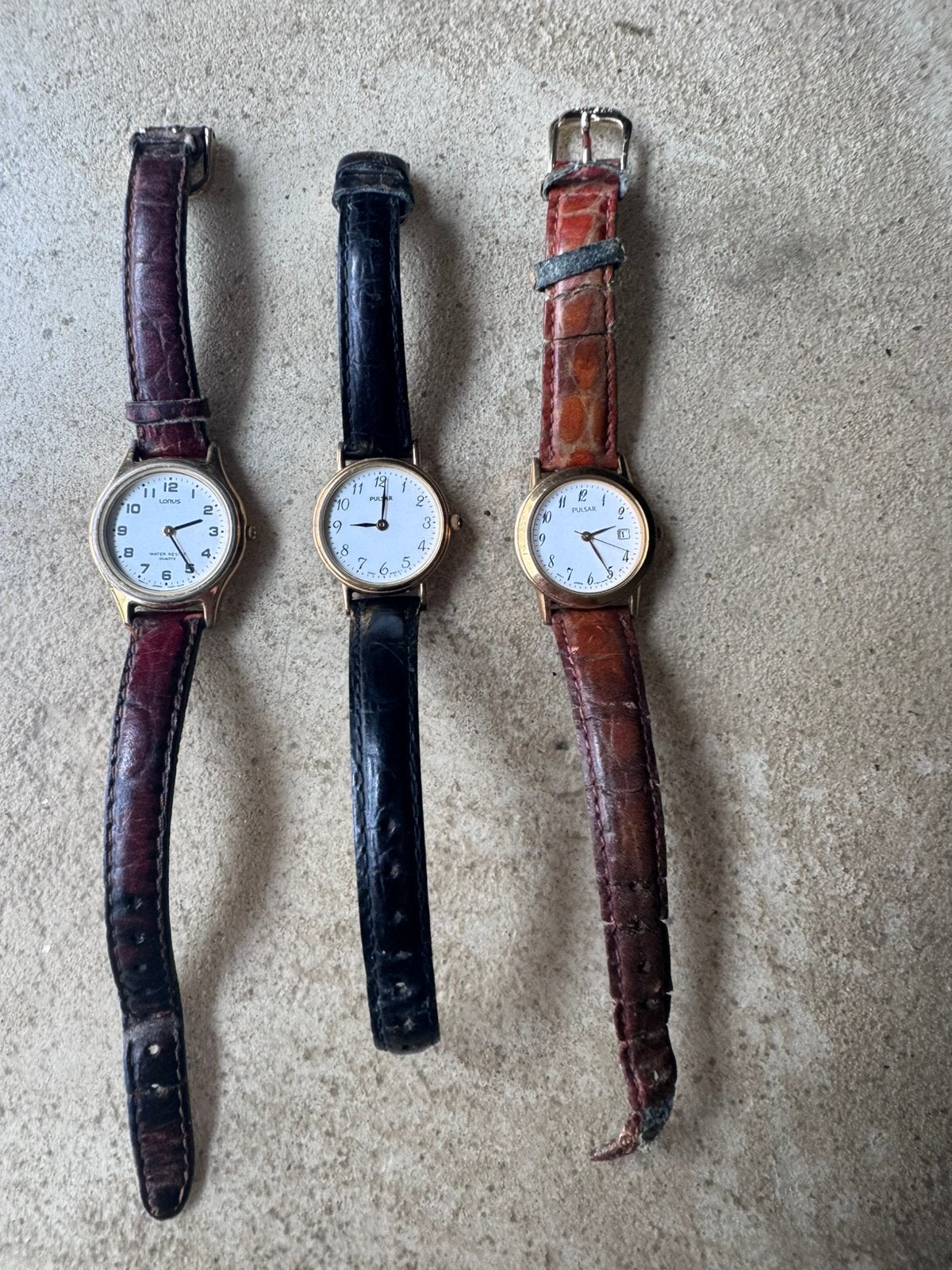 3x dames horloge, Ophalen of Verzenden, Zo goed als nieuw, Leer, Overige merken
