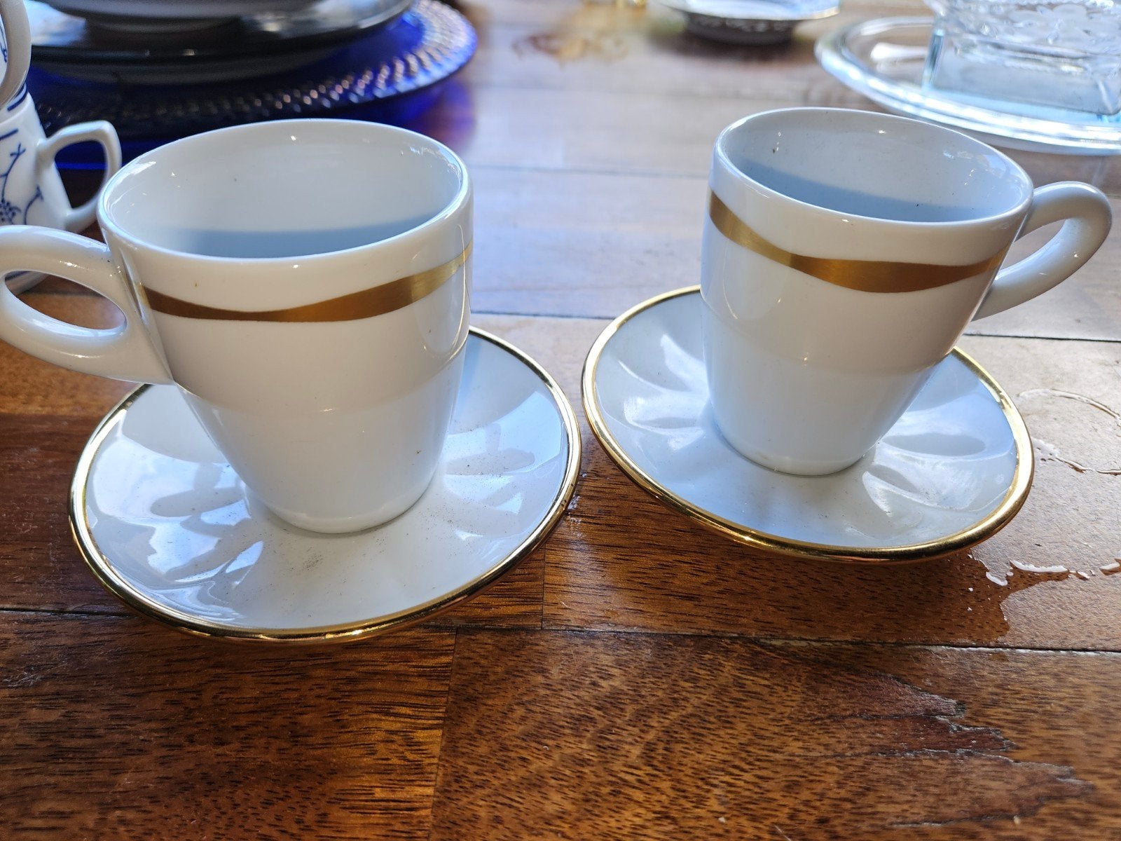 Set van 2 Walküre porseleinen espresso kopjes met schotels, Ophalen of Verzenden
