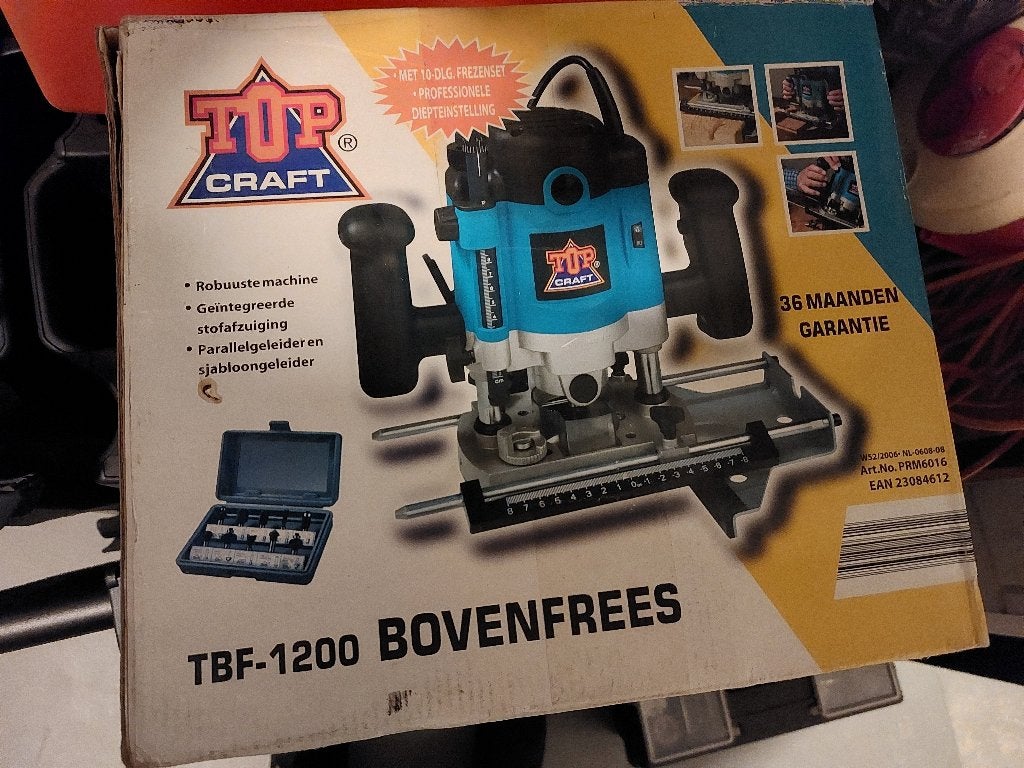 Top Craft TBF-1200 Bovenfrees met 10-delige frezenset, Ophalen, Zo goed als nieuw, Bovenfrees, Top Craft