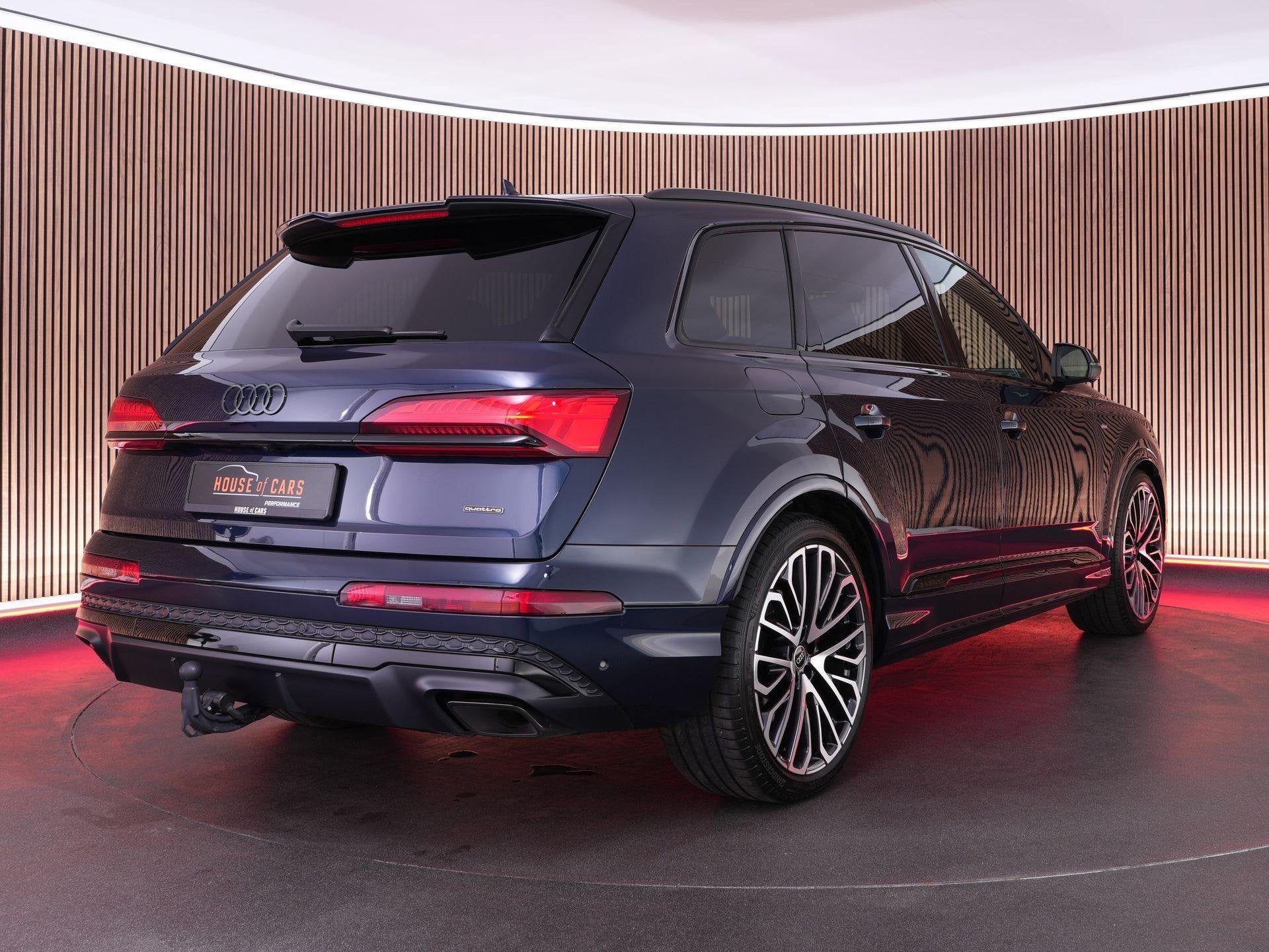 Audi Q7 60 TFSI e quattro Pro Line S Competition |achterasbe, Automaat, Gebruikt, 2995 cc, Blauw