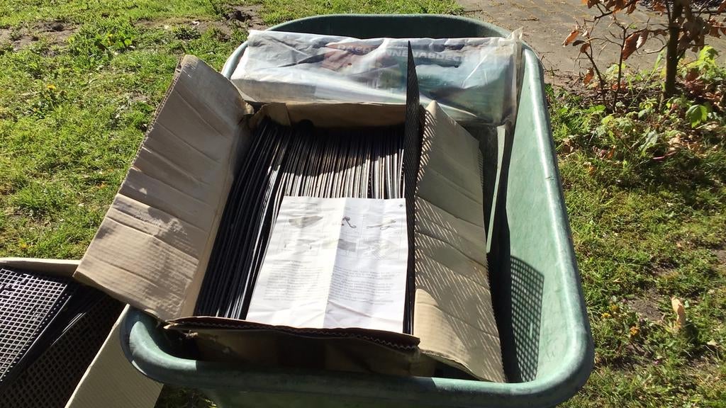 Blad vangers goot, Doe-het-zelf en Verbouw, Dakpannen en Dakbedekking, Ophalen of Verzenden, Zo goed als nieuw, Zwart, Minder dan 5 m²
