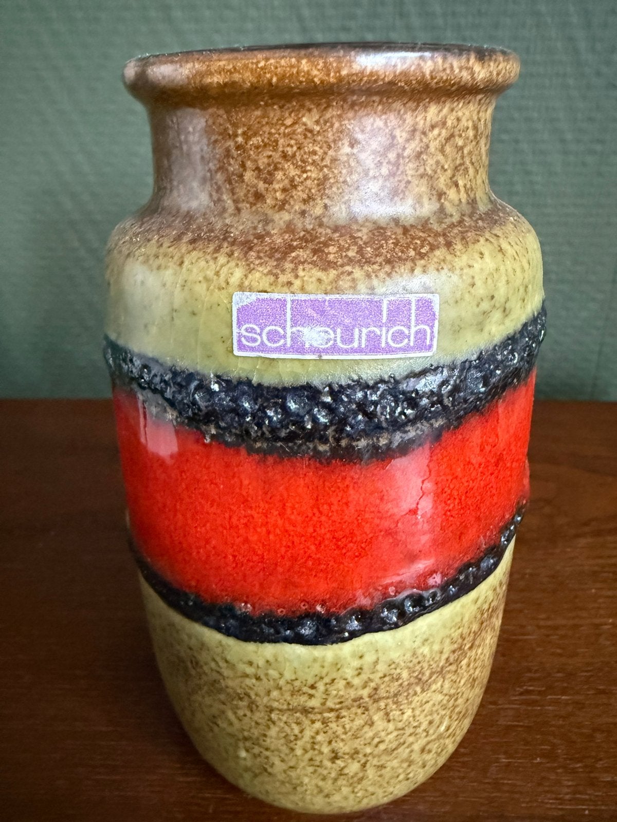 Scheurich West-Duitsland Keramische Vaas - Fat Lava Stijl, Ophalen of Verzenden