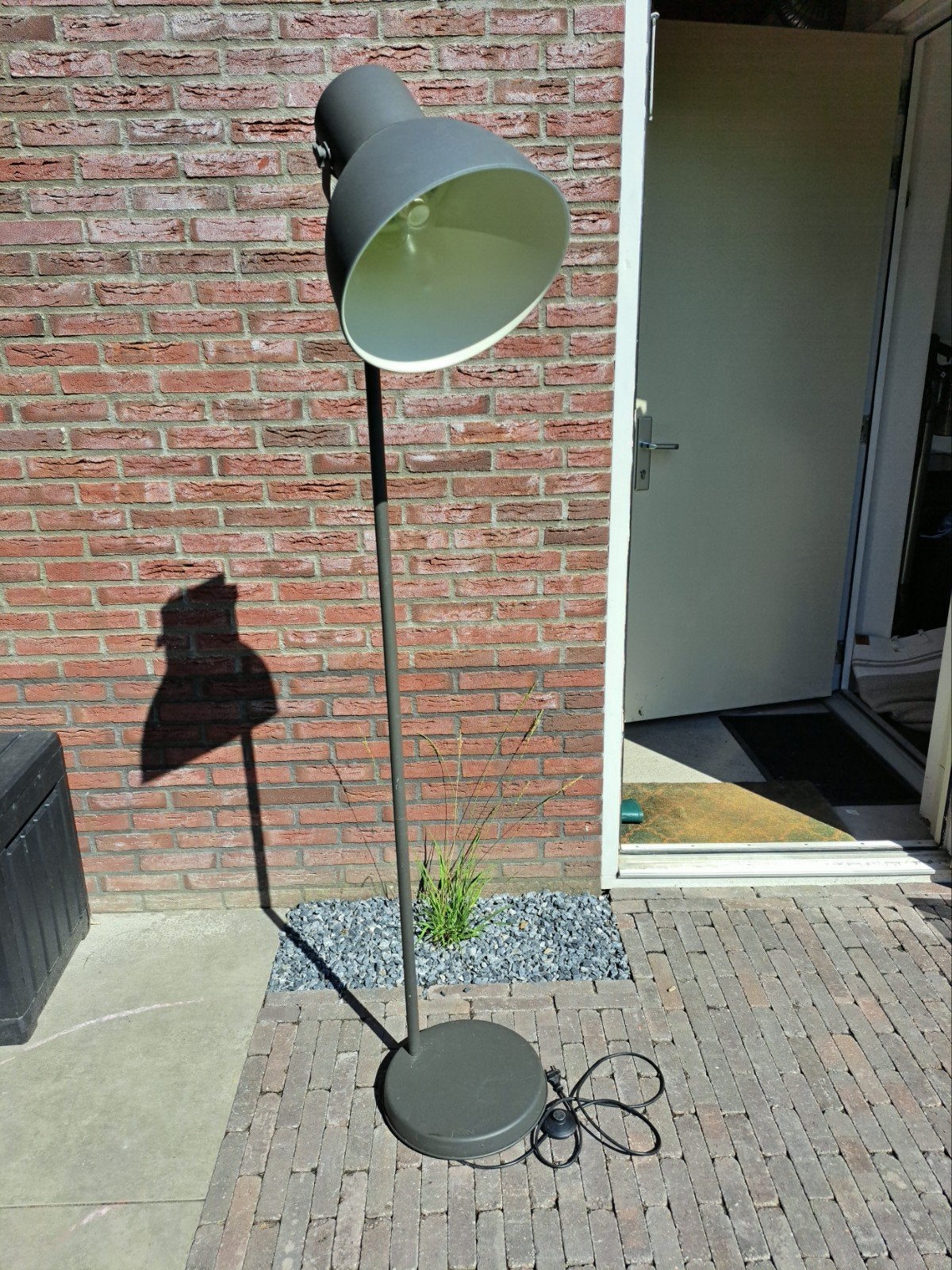 IKEA Hektar Vloerlamp - Grijs, Ophalen, Gebruikt, E27 (groot), Metaal