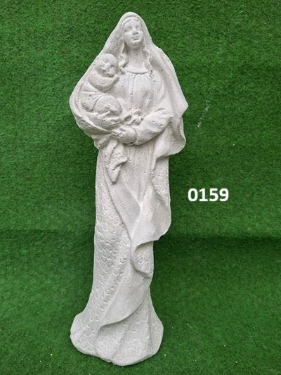 Maria met kind. nr 0159., Ophalen, Nieuw, Beton, Mensenbeeld