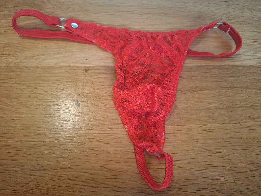 Herenstring rood kant, Kleding | Heren, Ondergoed, Verzenden, Rood, Onbekend, Overige typen