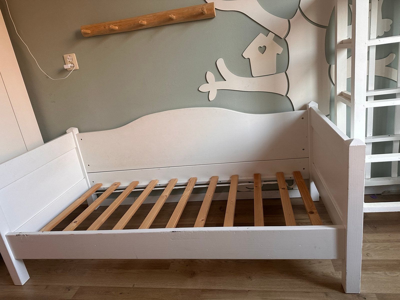 Peuter/kleuterbed met lattenbodem., Ophalen, Gebruikt, 70 tot 85 cm, 140 tot 160 cm