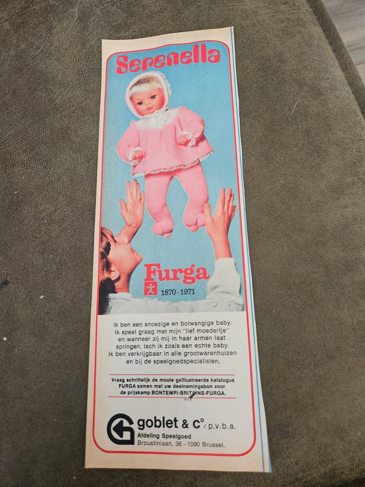 Furga Serenella Babypop Advertentie (1970-1971), Ophalen of Verzenden