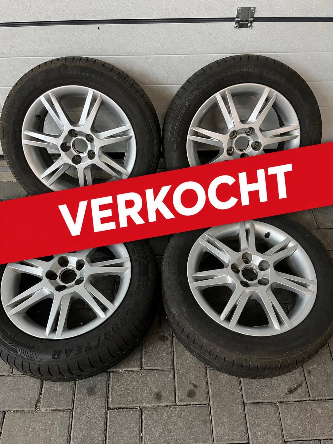 Originele SEAT / VW / Škoda 15 inch zomerset – Goodyear, Auto-onderdelen, Banden en Velgen, 15 inch, Banden en Velgen, Zomerbanden
