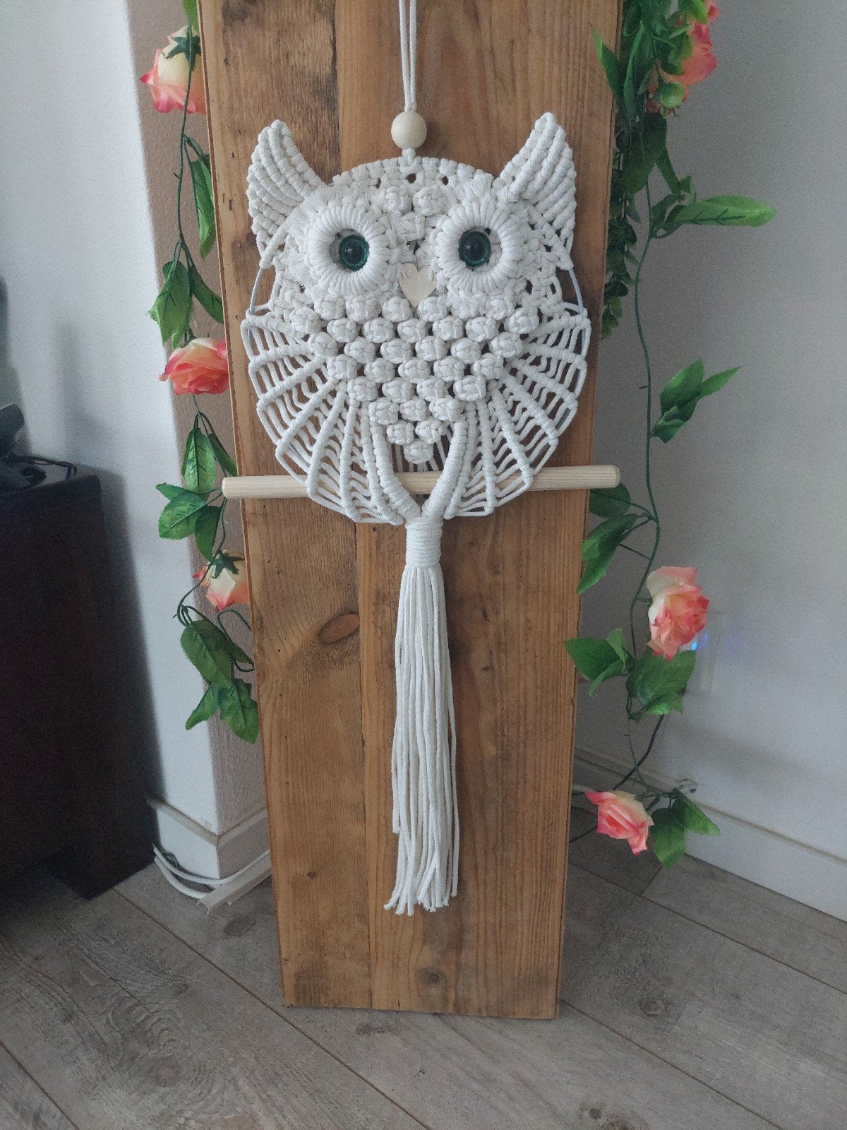 Handmade macrame uil, Ophalen of Verzenden, Nieuw