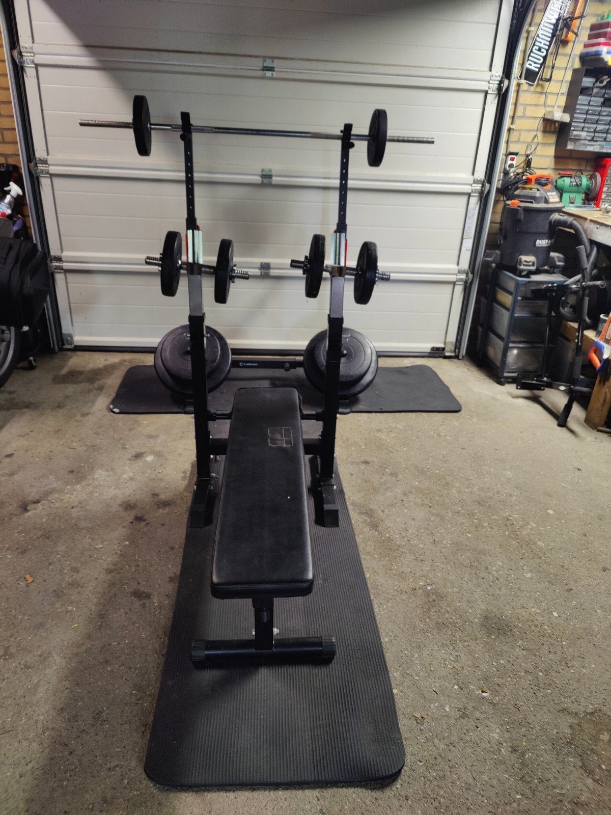 bankdrukken en Squat bank weinig gebruikt heel compleet., Sport en Fitness, Ophalen, Zo goed als nieuw, Armen, Fitnessbank