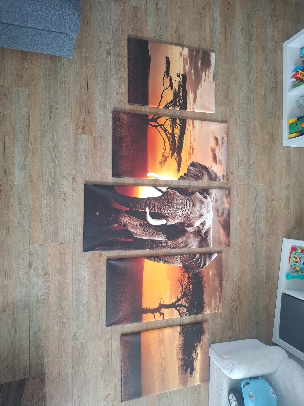 5luik schilderij Olifant, Ophalen