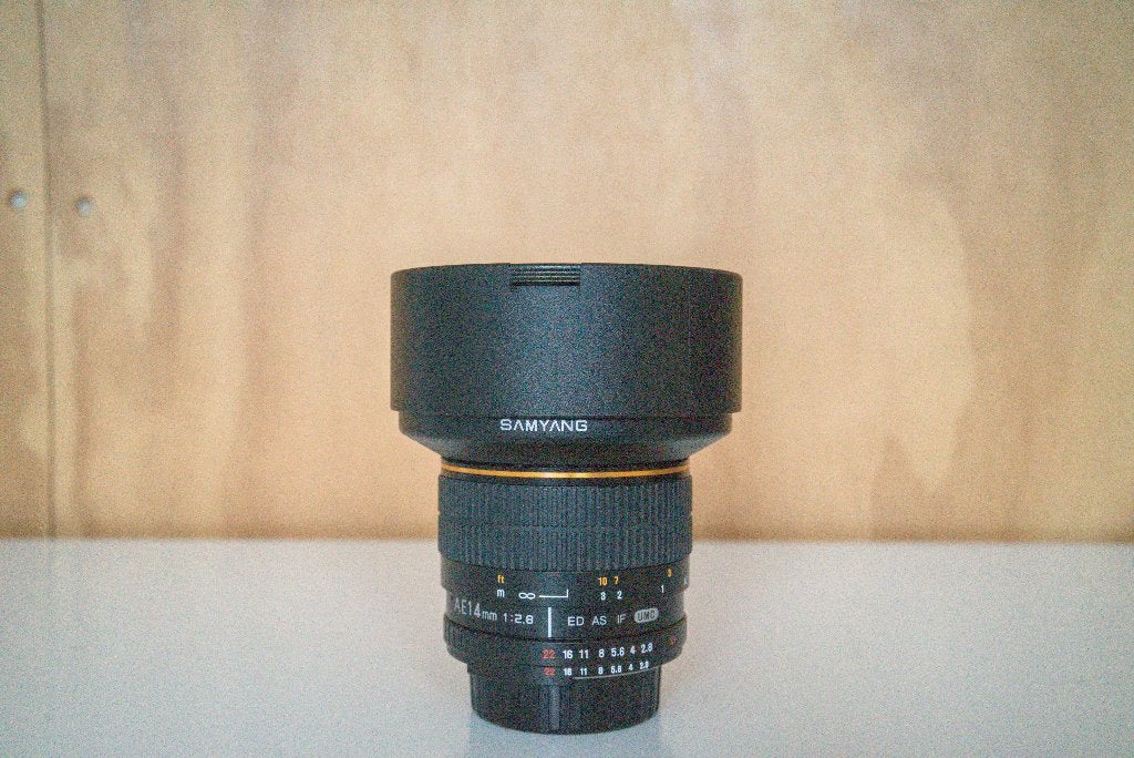 Samyang 14mm F/2.8 AF Nikon F, Zo goed als nieuw, Nikon F-mount, Handmatige focus, 14 mm