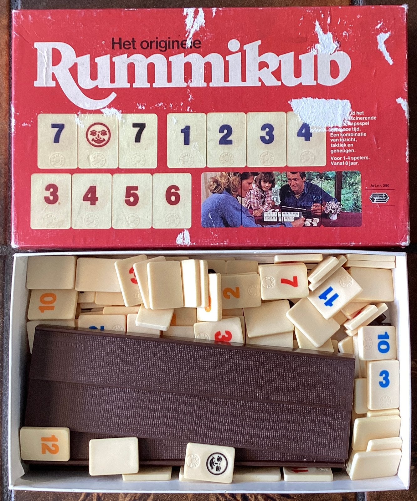 Compleet vintage rummicub spel met kleine stenen, Ophalen of Verzenden, Gebruikt