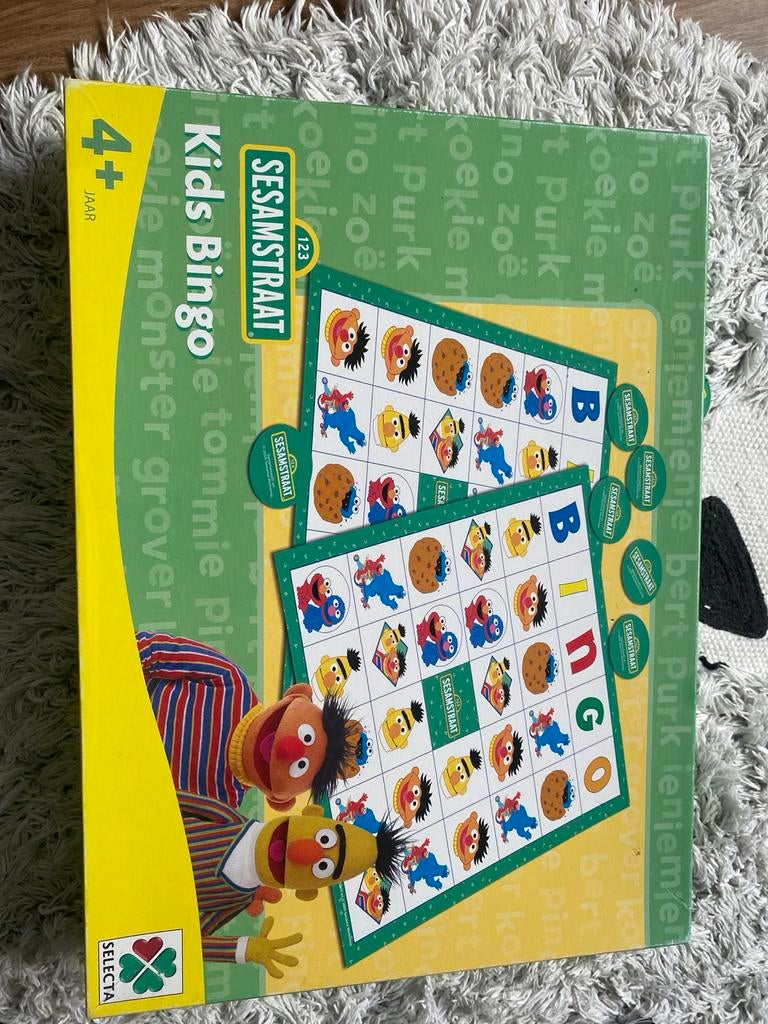Sesamstraat Kids Bingo - Educatief Spel voor Kinderen, Een of twee spelers, Ophalen of Verzenden, Gebruikt