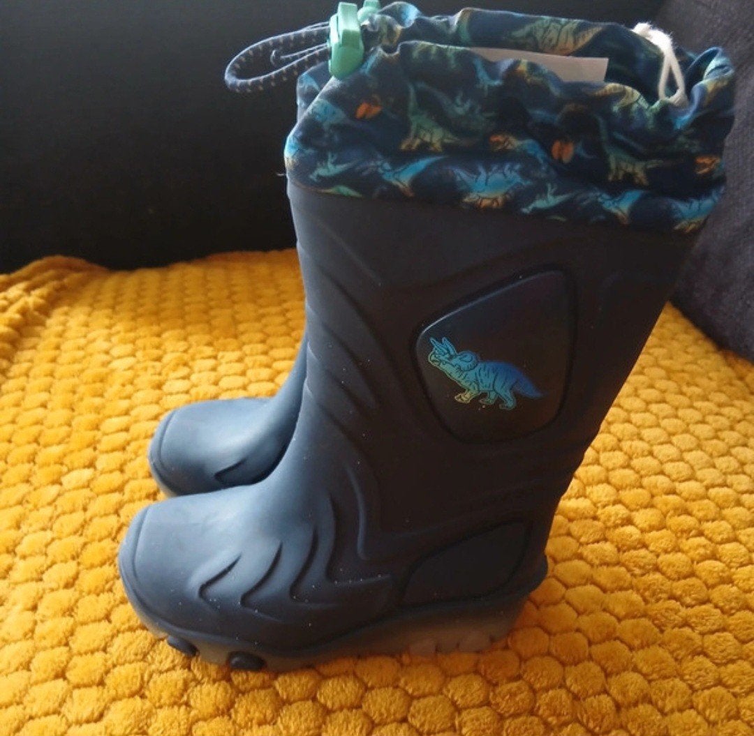 Nieuwe regenlaarsjes mt 24/25 met lichtjes en dino's, Ophalen of Verzenden