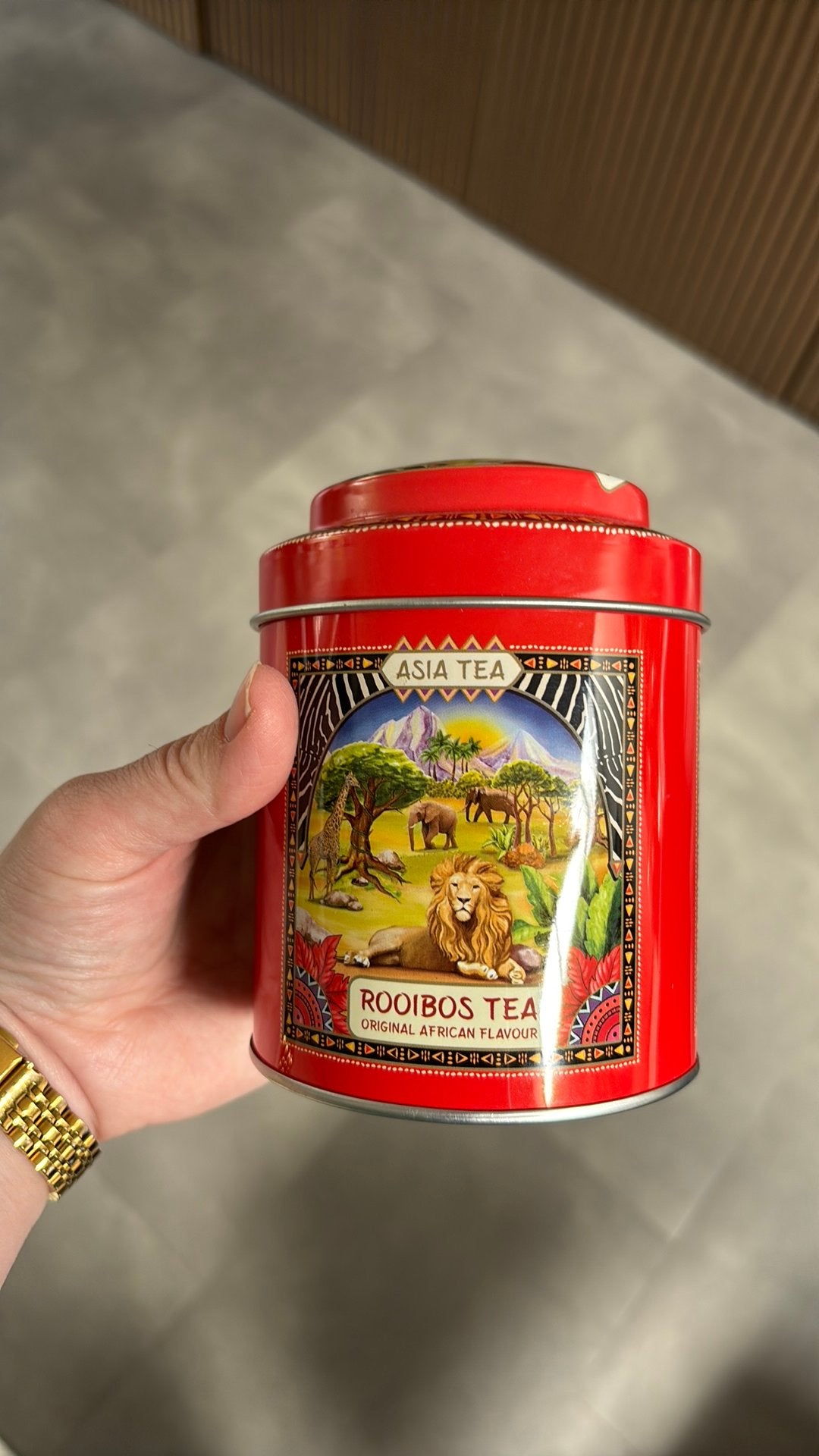 Decoratief theeblik Asia Tea Rooibos Tea – rood, Ophalen of Verzenden, Zo goed als nieuw, Overige