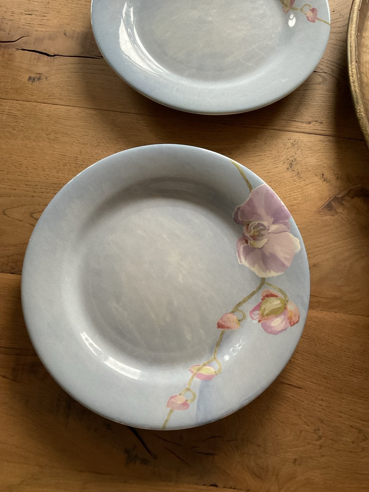 Gien Orchidee borden - set van 2, Huis en Inrichting, Gebruikt, Overige merken, Klassiek, Ophalen of Verzenden