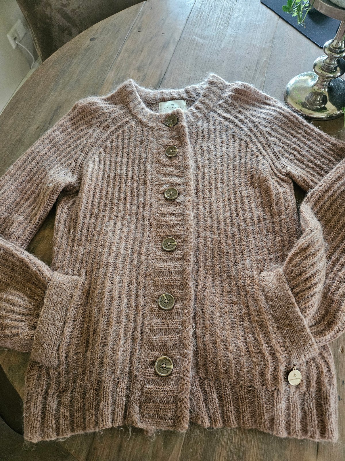 Essentiel Antwerp vest met mohair, Maat 38/40 (M), Bruin, Ophalen of Verzenden, Zo goed als nieuw