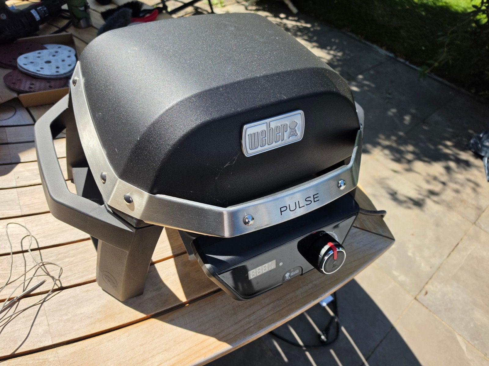 Weber Pulse 1000 elektrische barbecue, Tuin en Terras, Ophalen, Gebruikt, Weber