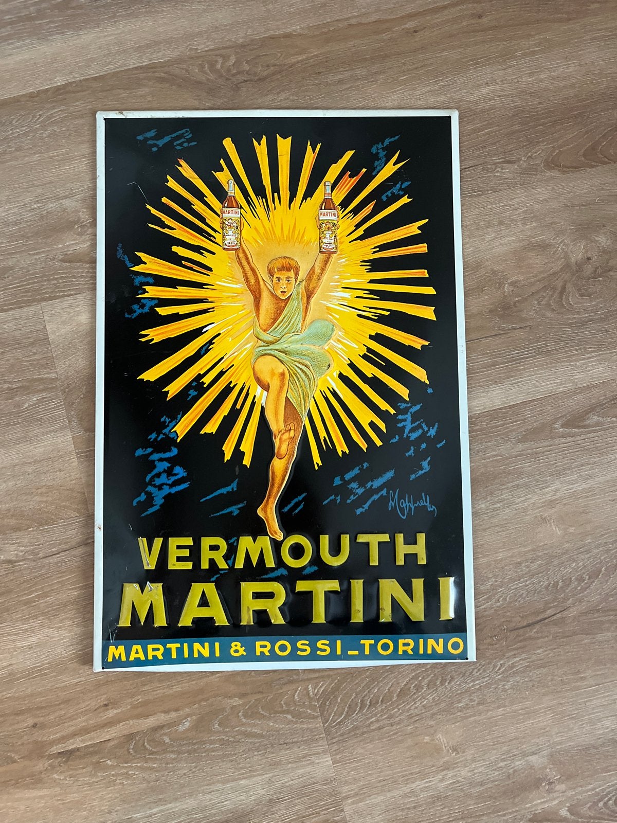 Vintage Martini Vermouth metalen reclamebord, Ophalen
