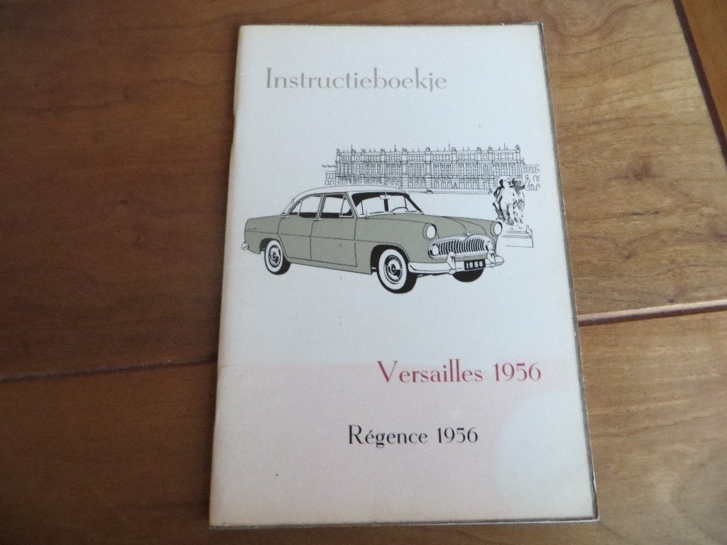Instructieboek Ford Versailles, Ford Regence 1956, Ophalen of Verzenden