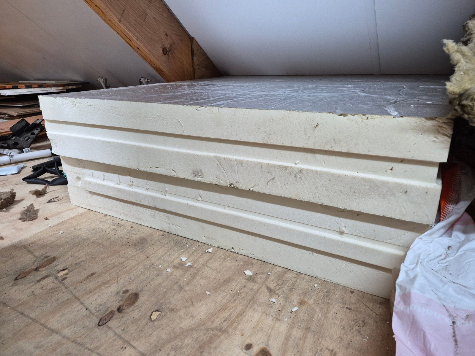 17 gebruikte PIR isolatieplaten 120x60 cm, dikte 20 cm, Doe-het-zelf en Verbouw, Ophalen, Dakisolatie, Gebruikt, 12 cm of meer