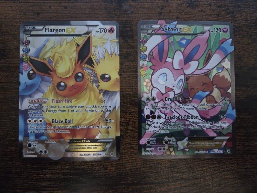 Pokemon Flareon en Sylveon EX, Ophalen of Verzenden, Nieuw, Meerdere kaarten, Foil