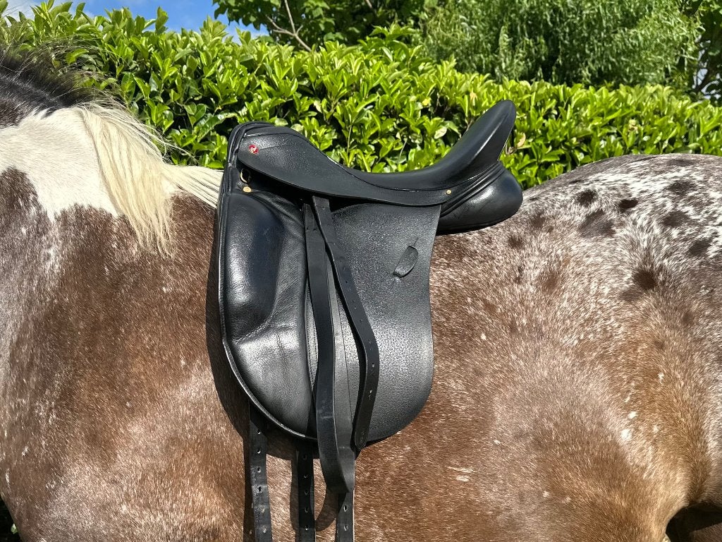 Albion Adjusta Ultima Europe SLK zadel, Ophalen, L (17.5 inch), Gebruikt, Dressuur