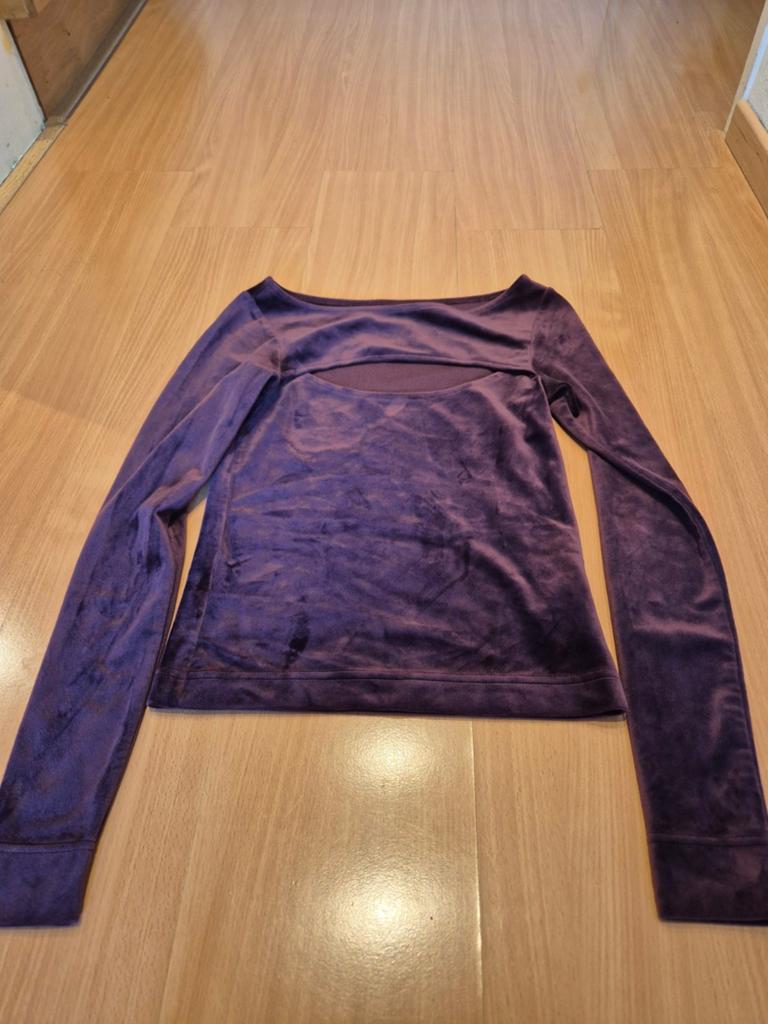 G-Star XS paarse fluwelen top met lange mouwen, Kleding | Dames, T-shirts, G-Star, Ophalen of Verzenden