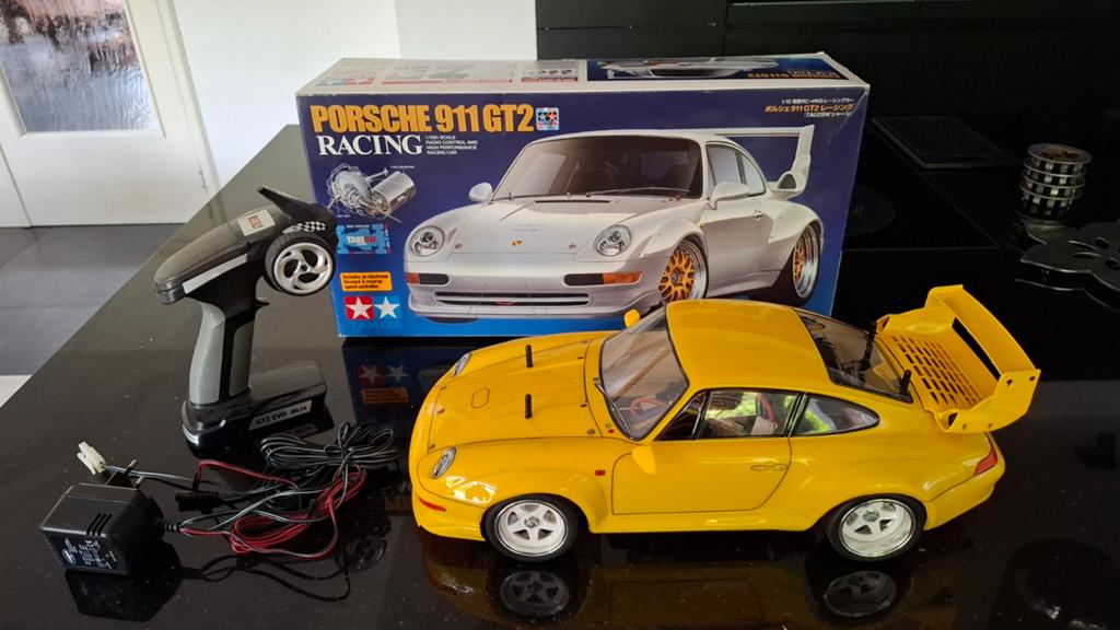 Porsche 911 GT2 RC auto TA02SW met TEU-101BK, Elektro, Ophalen of Verzenden, Zo goed als nieuw, Schaal 1:10