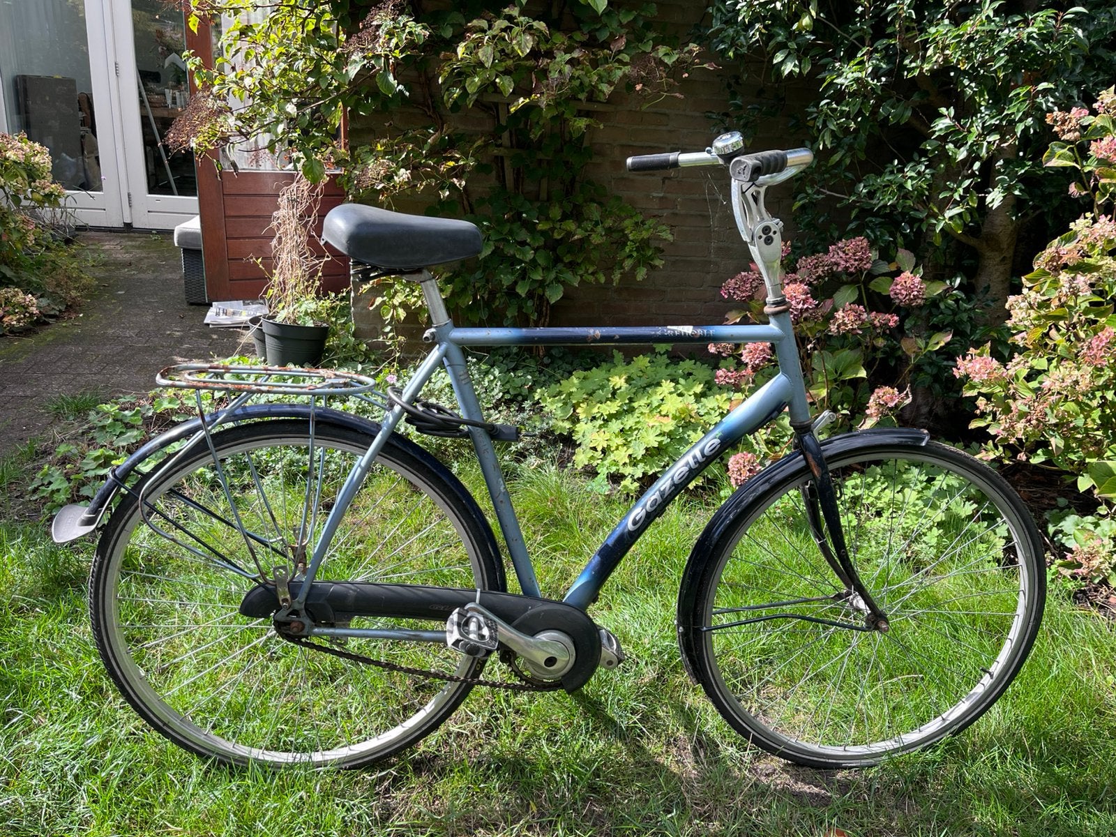Herenfiets Gazelle, blauw, Ophalen, Gebruikt, Gazelle