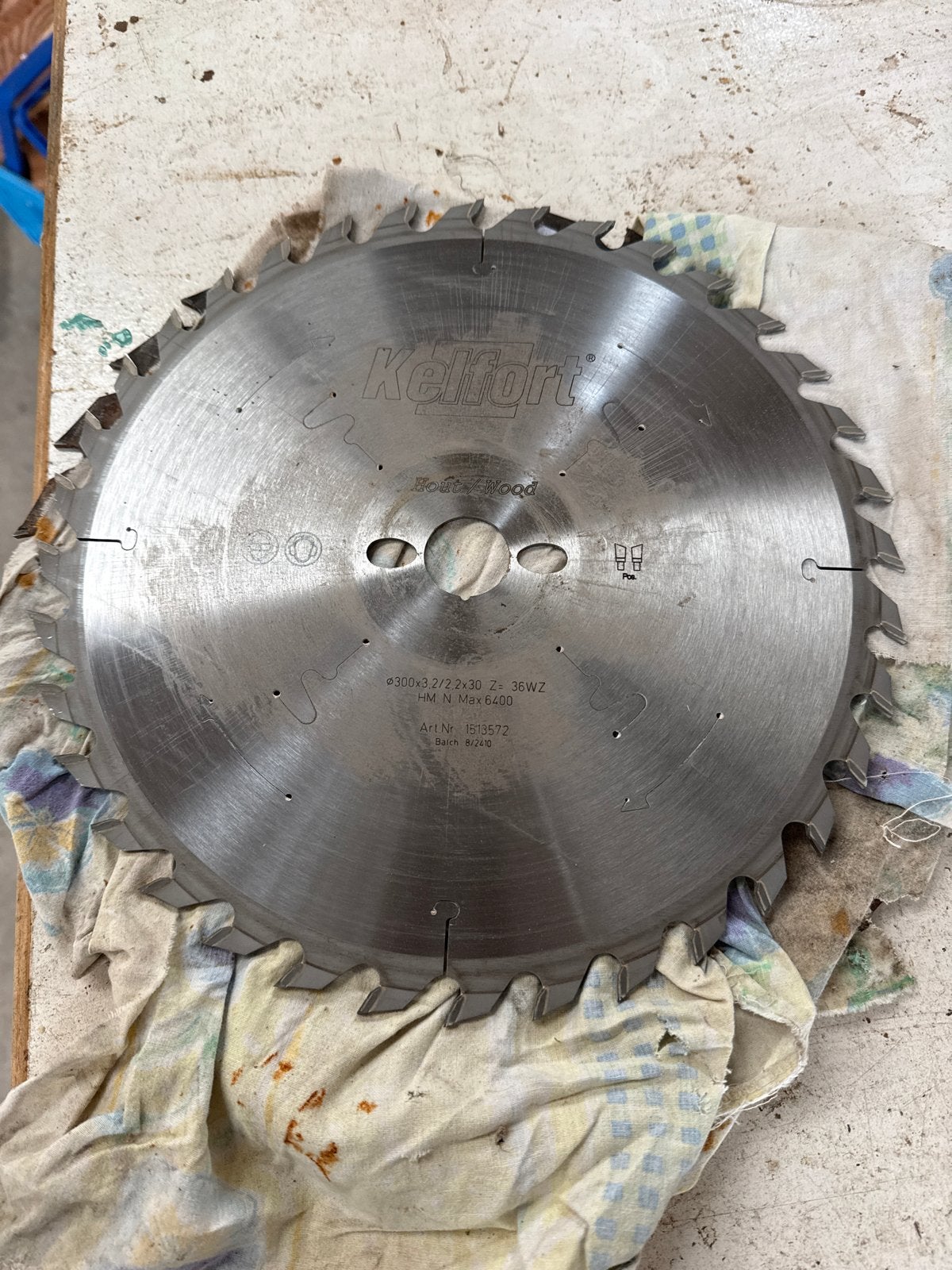 Kelfort Cirkelzaagblad Hout/Wood Ø300mm, Ophalen, Zo goed als nieuw, Cirkelzaag