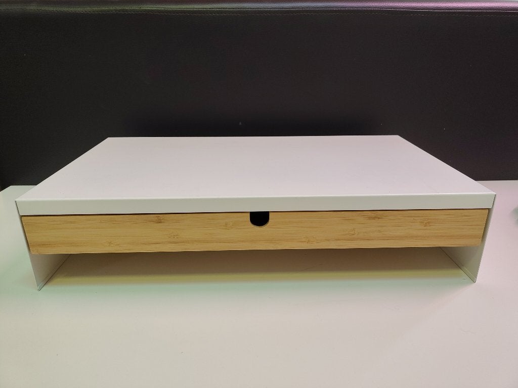 IKEA ELLOVEN Monitorstandaard met lade - 7 stuks beschikbaar, Ophalen of Verzenden, Zo goed als nieuw, IKEA