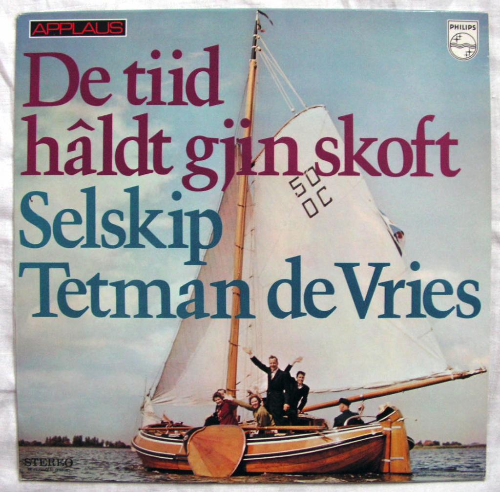 Selskip Tetman de Vries De tiid hâldt gjin skoft LP ZGAN, Ophalen of Verzenden, Zo goed als nieuw, Inclusief binnenhoes, 12 inch