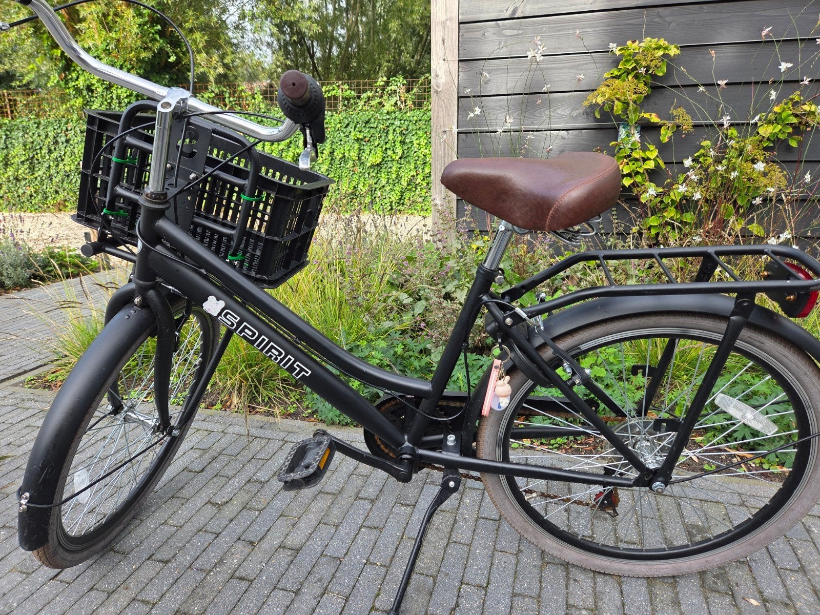 Spirit meisjesfiets met versnellingen en mand, Fietsen en Brommers, Gebruikt, Velgrem, Versnellingen, 50 tot 53 cm