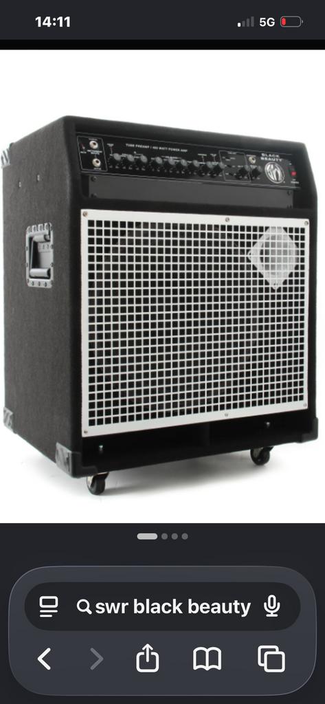 SWR black beauty, Ophalen, Gebruikt, Basgitaar, 100 watt of meer