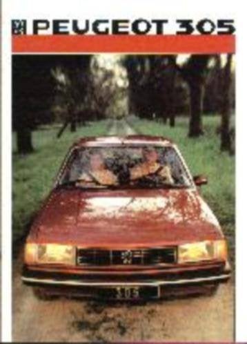 Peugeot 305 brochure/auto folder '77 79 81 82 84 85 86 87 88, Ophalen of Verzenden, Peugeot