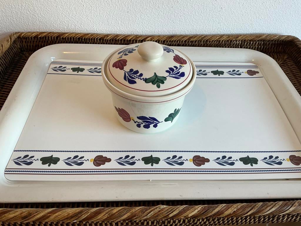 Boerenbont Boch België ( Boterpot Bona ) snoeppot, Overige typen, Ophalen of Verzenden, Zo goed als nieuw, Aardewerk