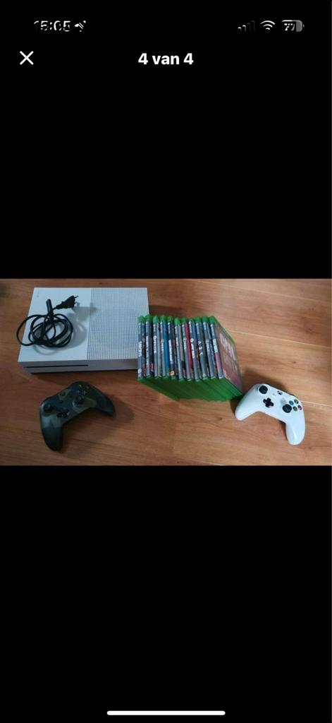 Xbox One S met 1controller en games, Met games, Xbox One S, Ophalen of Verzenden, Zo goed als nieuw