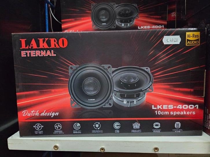 Lakro speakers 10cm set van 2, Auto diversen, Autospeakers, Ophalen of Verzenden, Niet ingevuld, Niet ingevuld, Niet ingevuld