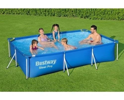 Bestway Steel Pro Opzetzwembad - 3 x 2 x 0.6 m, Ophalen, Gebruikt, 80 tot 120 cm, Minder dan 200 cm