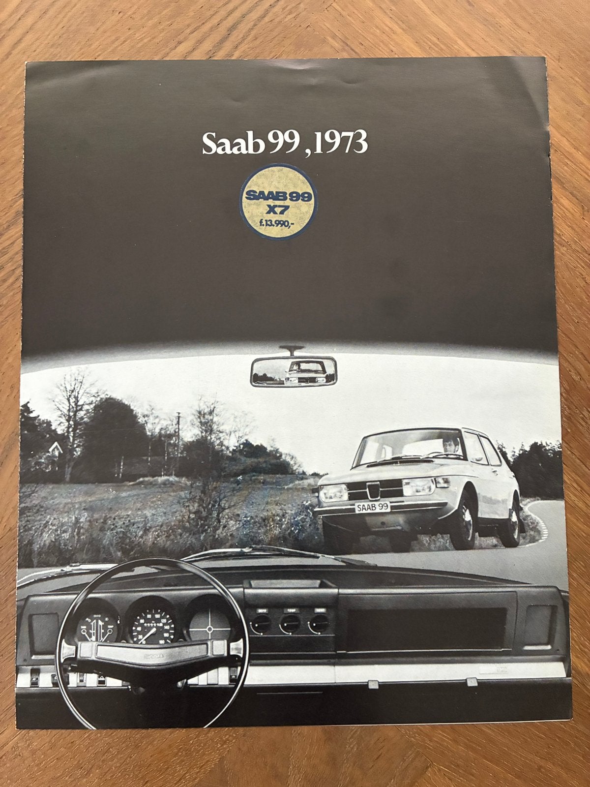 1973 Saab 99 brochure, Verzenden, Zo goed als nieuw, Overige merken