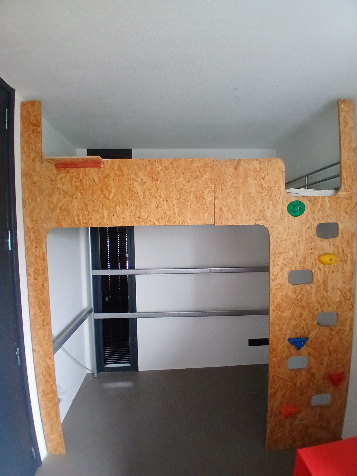 Hoogslaper met klimwand - Met of zonder matras, Ophalen, Gebruikt, Eenpersoons, 200 cm