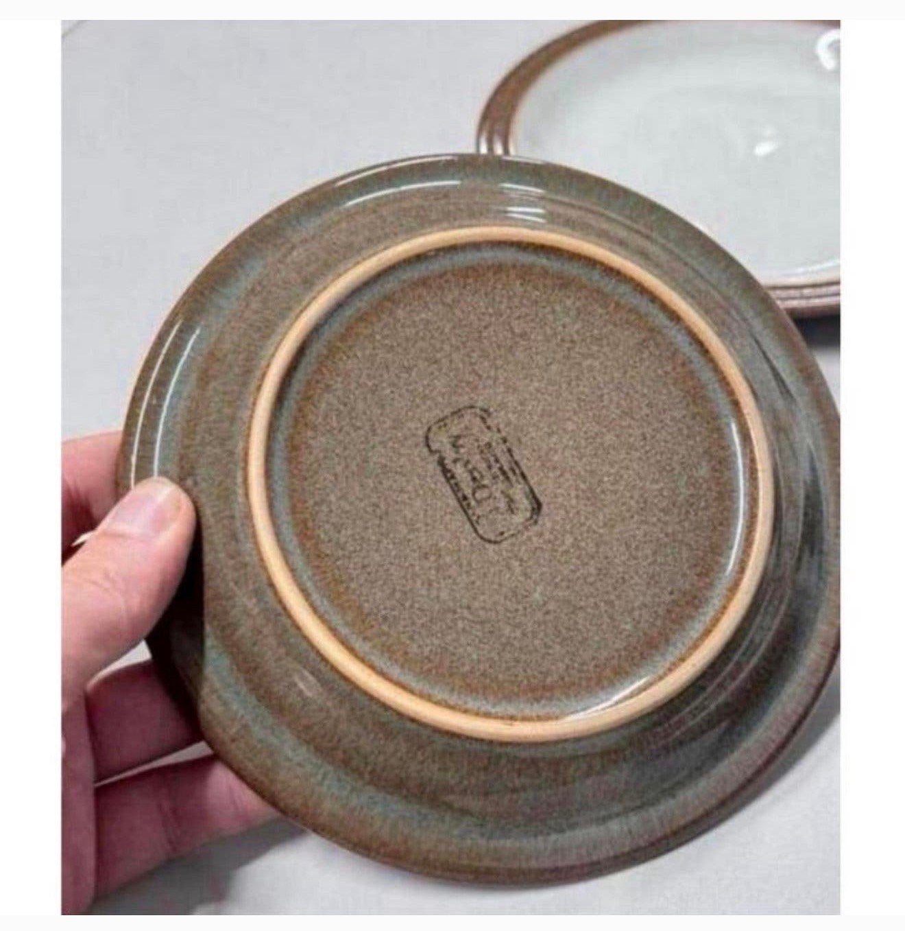 6X antiek servies Schotel schotels Denby zandsteen 16cm, Antiek en Kunst, Ophalen of Verzenden
