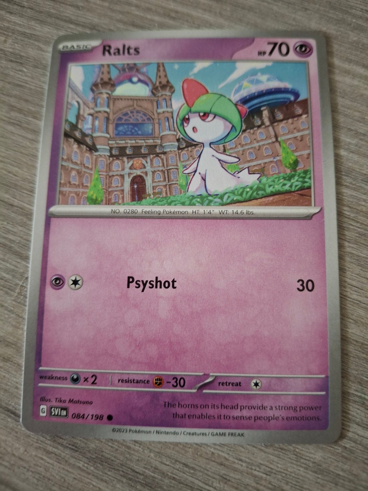 Pokemon Kaart Ralts 084/198 Basic PsyShot, Ophalen of Verzenden, Zo goed als nieuw, Losse kaart