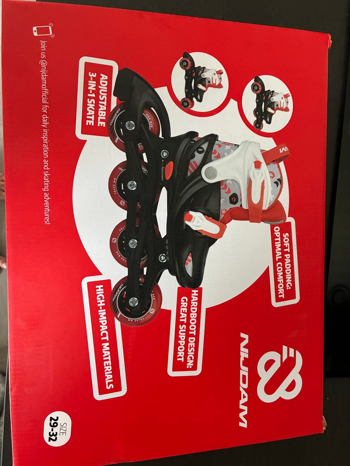 Nijdam 3-in-1 verstelbare skates (maat 29-32), Ophalen, Kinderen, Verstelbaar, Gebruikt