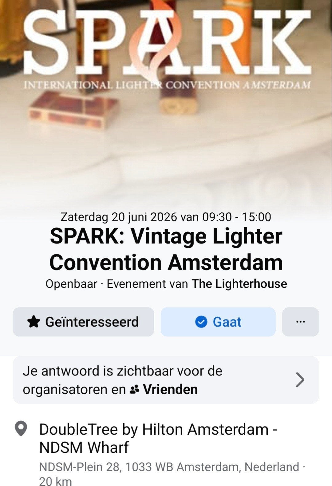 Zippo en Lighter Convention 20 juni, Ophalen
