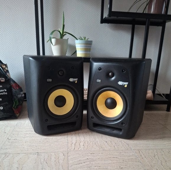 2x KRK Rokit RP8 professionele set studio monitoren 8 inch, Overige merken, Ophalen of Verzenden, Zo goed als nieuw, 120 watt of meer