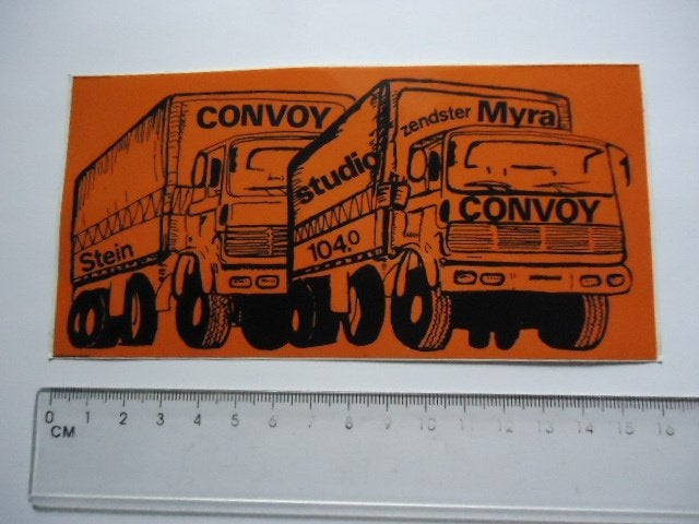 sticker oud STEIN truck PIRAAT Convoy piraten radio zender, Verzenden, Zo goed als nieuw, Bedrijf of Vereniging